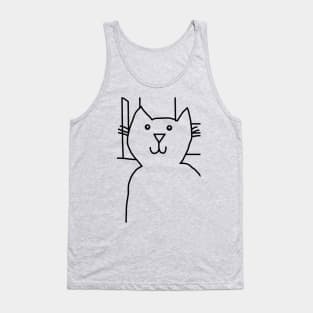 Minimal Cat in the City Tank Top